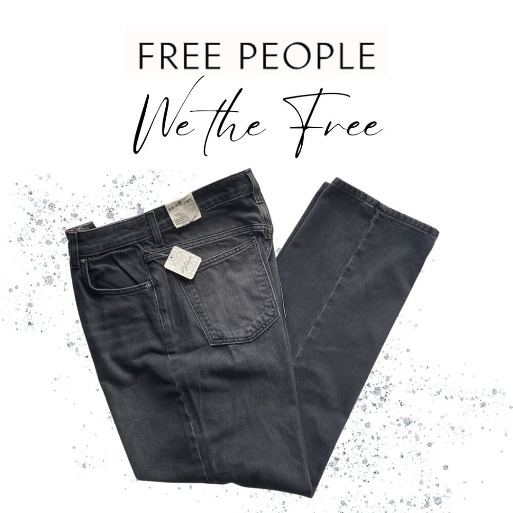 NWT-Free People We The Free Pacifica High Rise Slim Straight Leg Size 31 #326